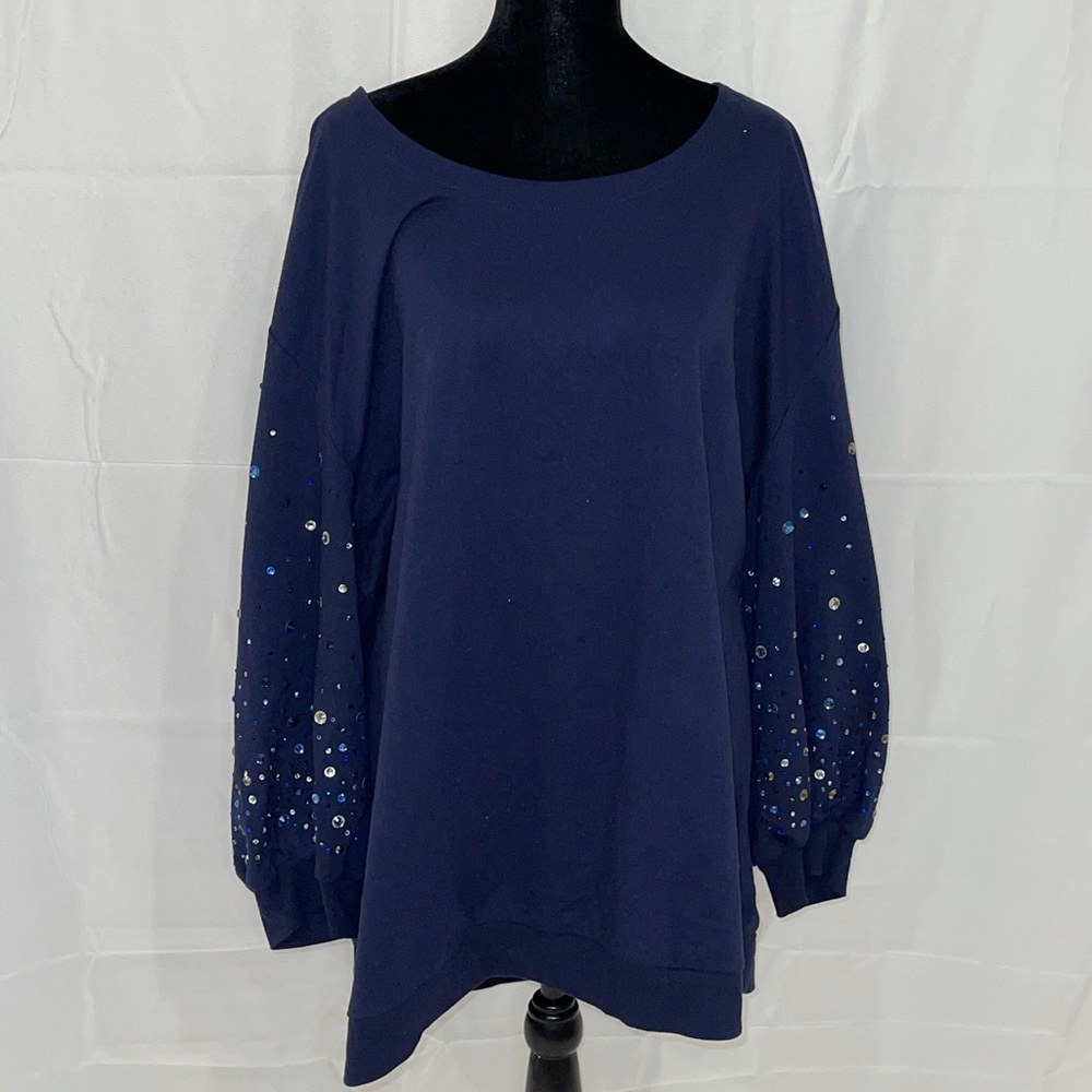 Roaman’s blinged sleeve top size 18/20